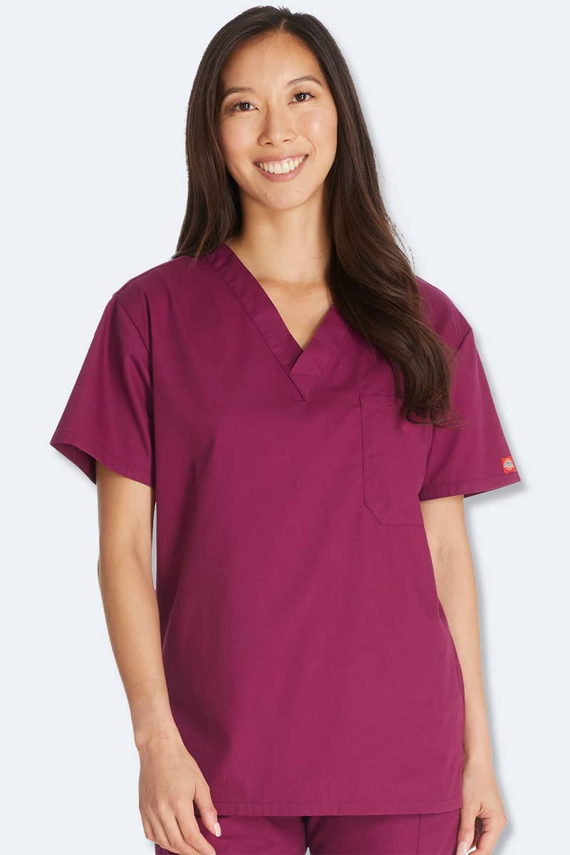 83706 Dickies EDS Classic Unisex V-Neck Scrub Top - Image 12