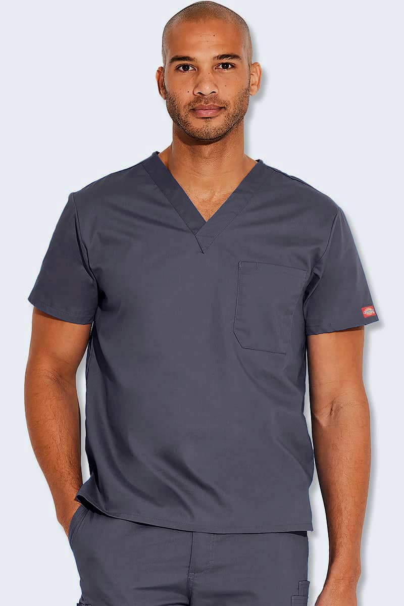 83706 Dickies EDS Classic Unisex V-Neck Scrub Top - Image 3
