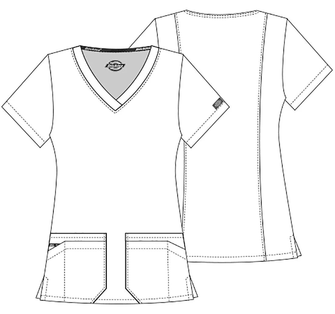 85906 Dickies EDS Women's Jr Fit V-Neck Scrubs Top - Image 12