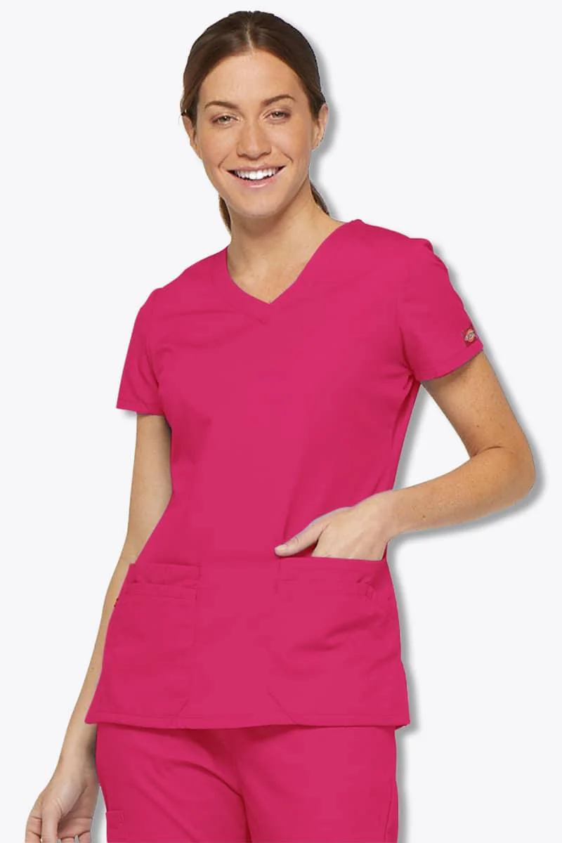 85906 Dickies EDS Women's Jr Fit V-Neck Scrubs Top - Image 5