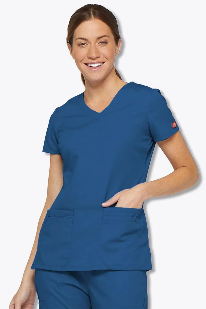 85906 Dickies EDS Women's Jr Fit V-Neck Scrubs Top - Image 9