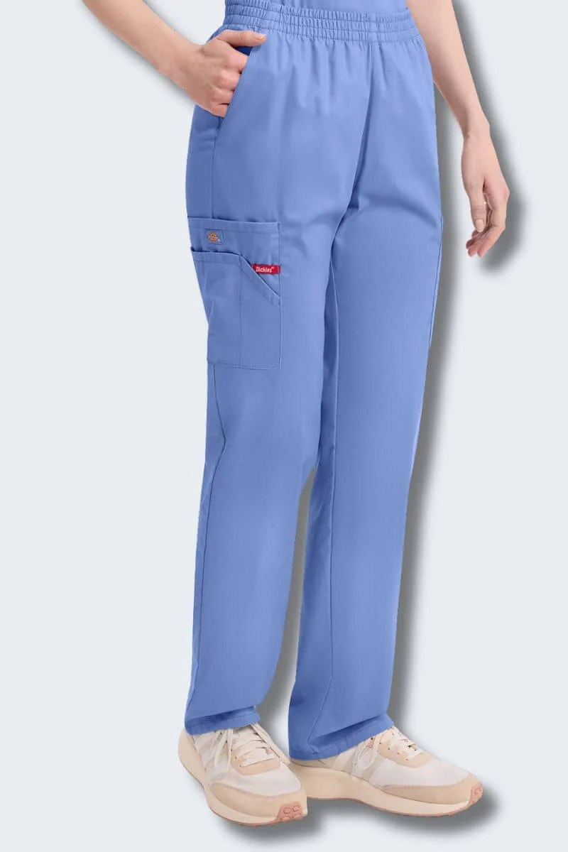 86106 Dickies EDS Women's Elastic Waist Cargo Scrubs Pant - Image 3