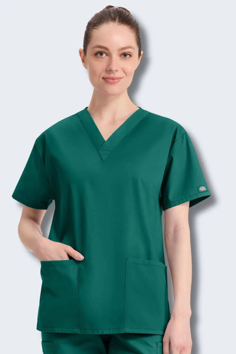 86706 Dickies EDS Signature Classic Womens V-Neck Scrub Top - Image 3