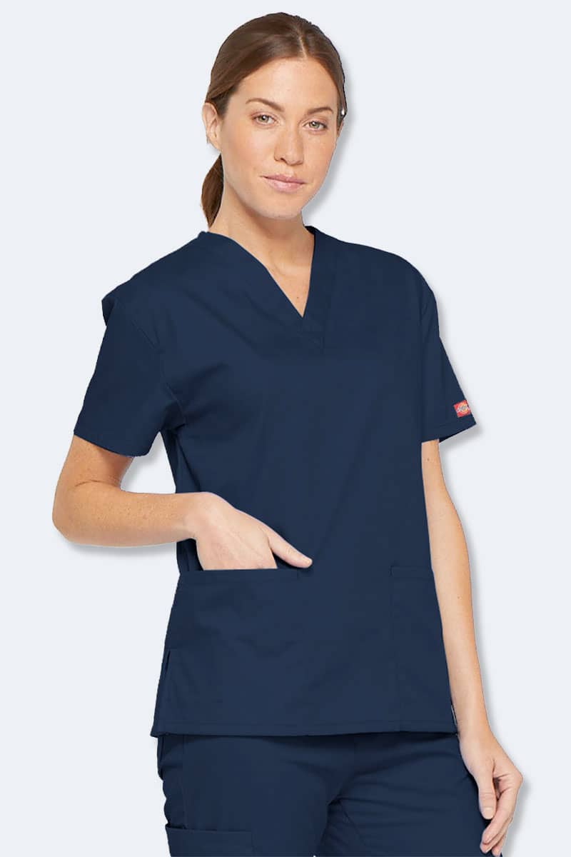 86706 Dickies EDS Signature Classic Womens V-Neck Scrub Top - Image 7
