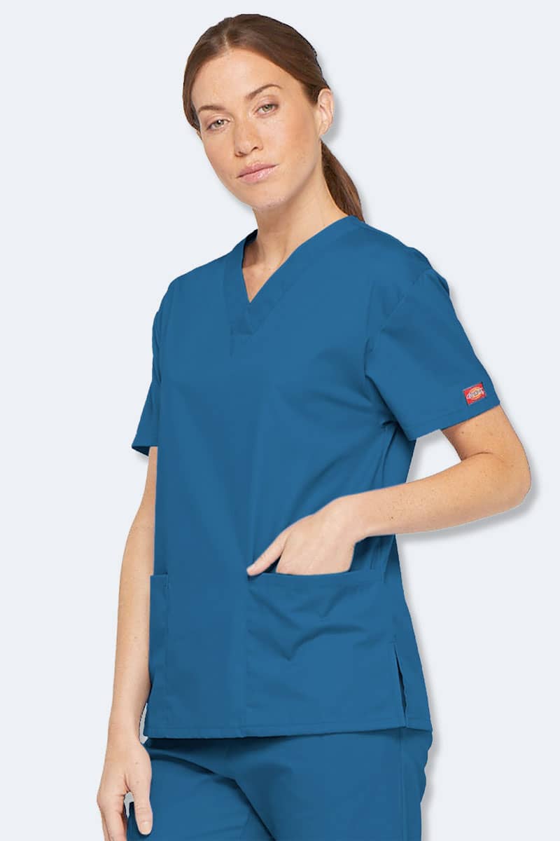 86706 Dickies EDS Signature Classic Womens V-Neck Scrub Top - Image 8