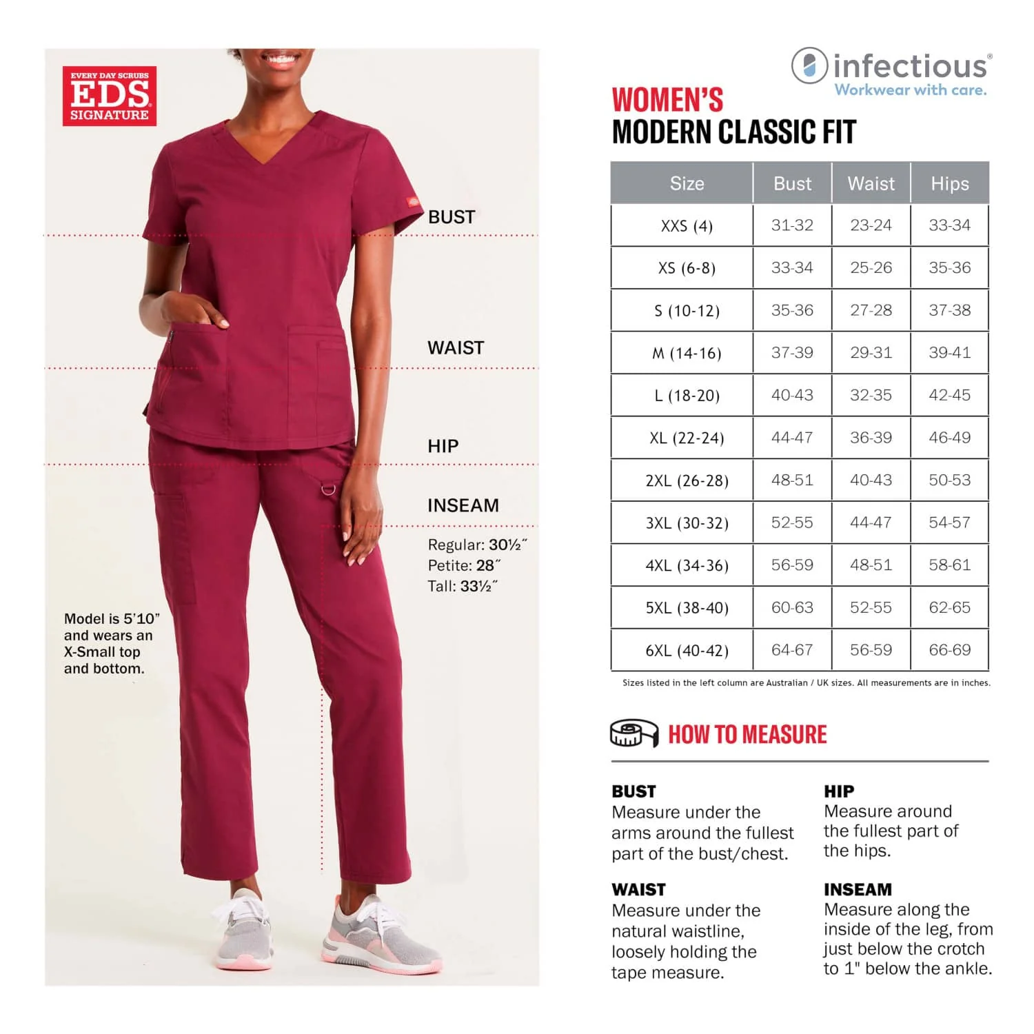 86706 NSW Health Doctor Dickies EDS Signature Classic Womens V-Neck Scrub Top - Image 3