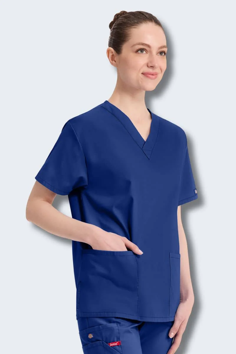 86706SP Dickies EDS Signature Classic Womens V-Neck Scrub Top - Image 3