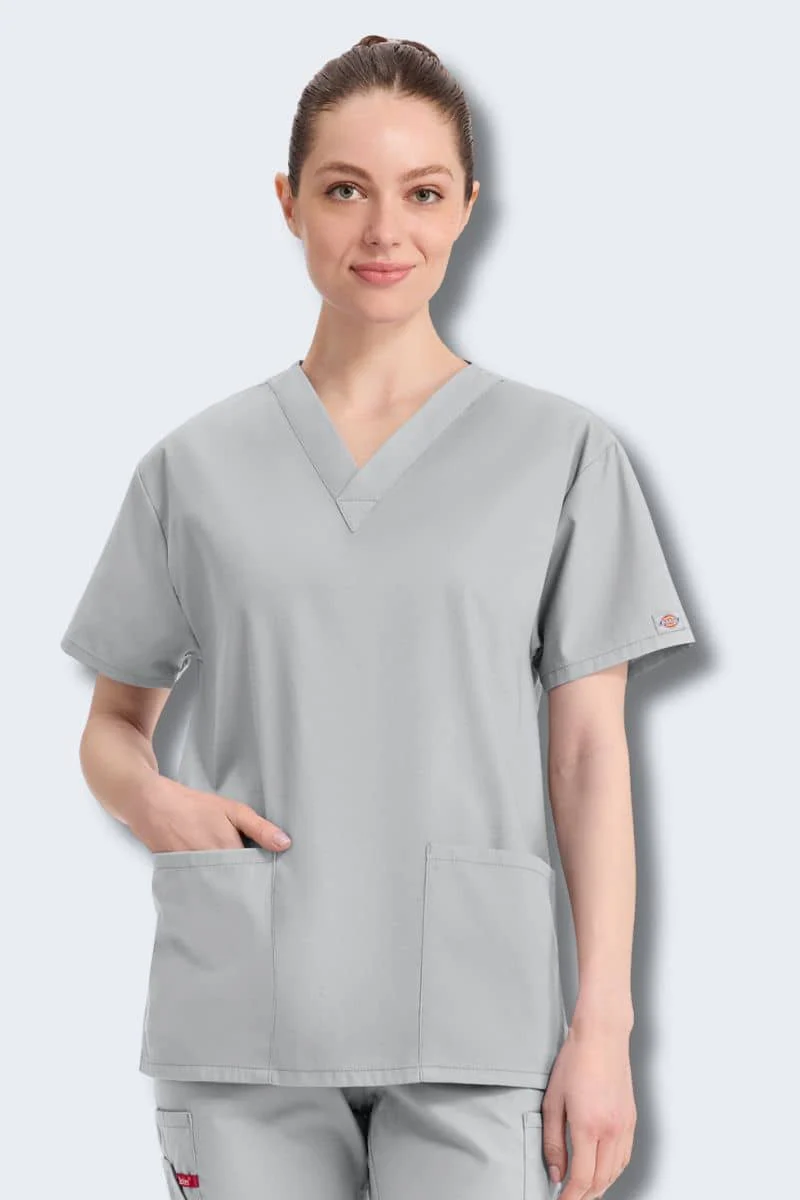 86706SP Dickies EDS Signature Classic Womens V-Neck Scrub Top - Image 4