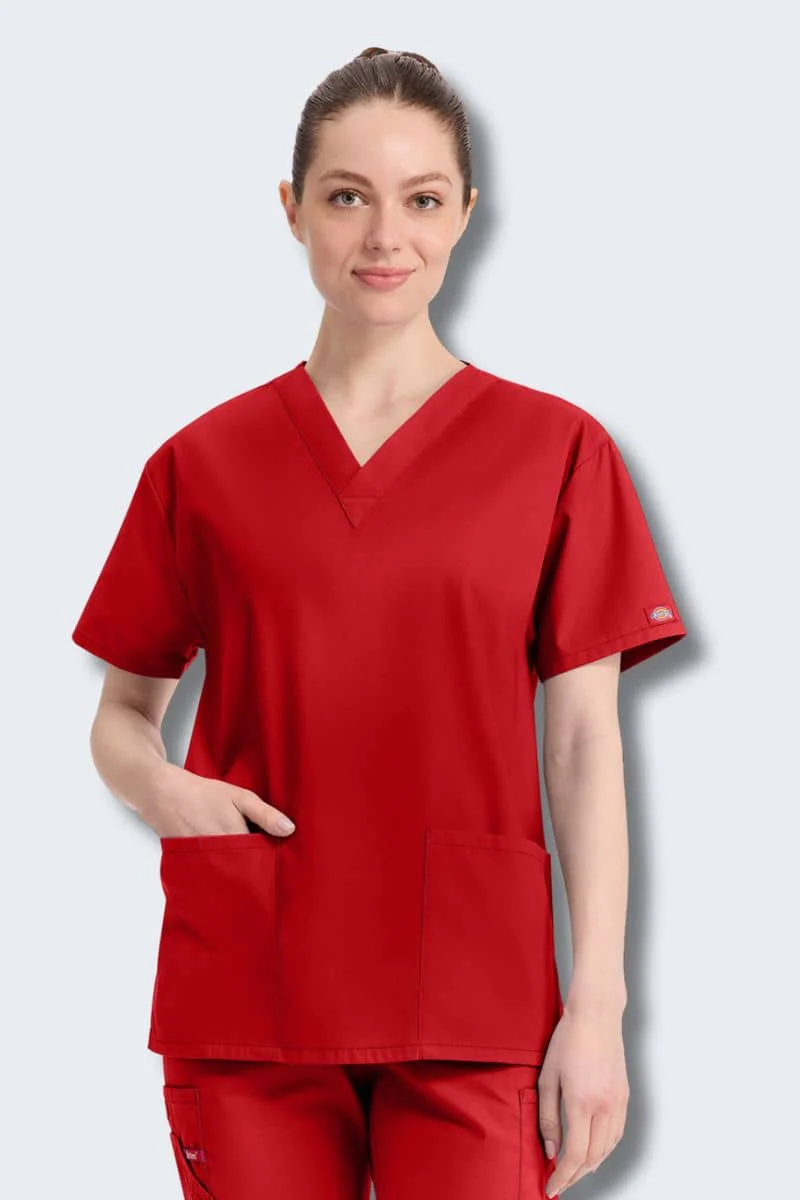 86706SP Dickies EDS Signature Classic Womens V-Neck Scrub Top - Image 5