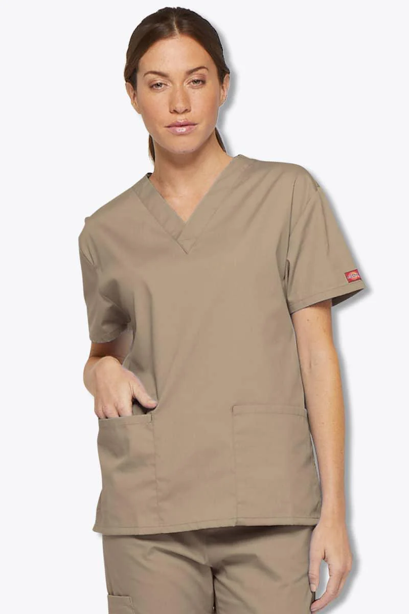 86706SP Dickies EDS Signature Classic Womens V-Neck Scrub Top - Image 6