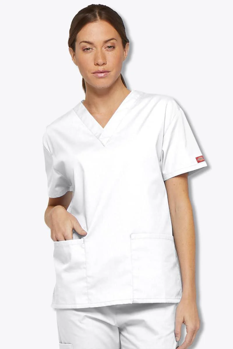 86706SP Dickies EDS Signature Classic Womens V-Neck Scrub Top - Image 7