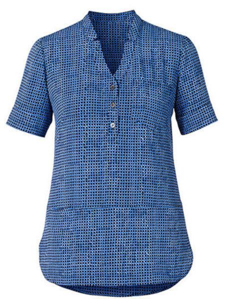 CAT9R9 NNT Women's Pixel Print Antibacterial Short Sleeve Tunic - Image 3