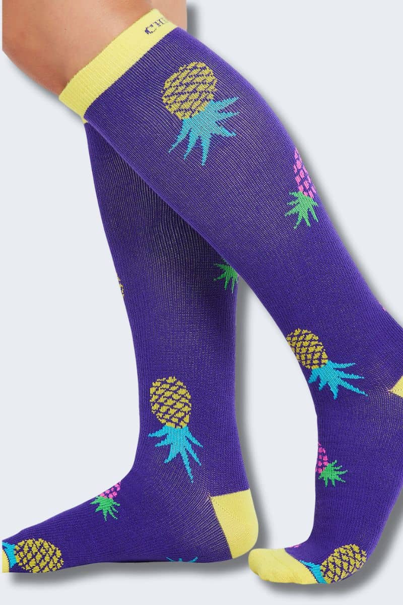 Cherokee Women's 10-15mmHg Pineapple Toss Support Socks - Image 3