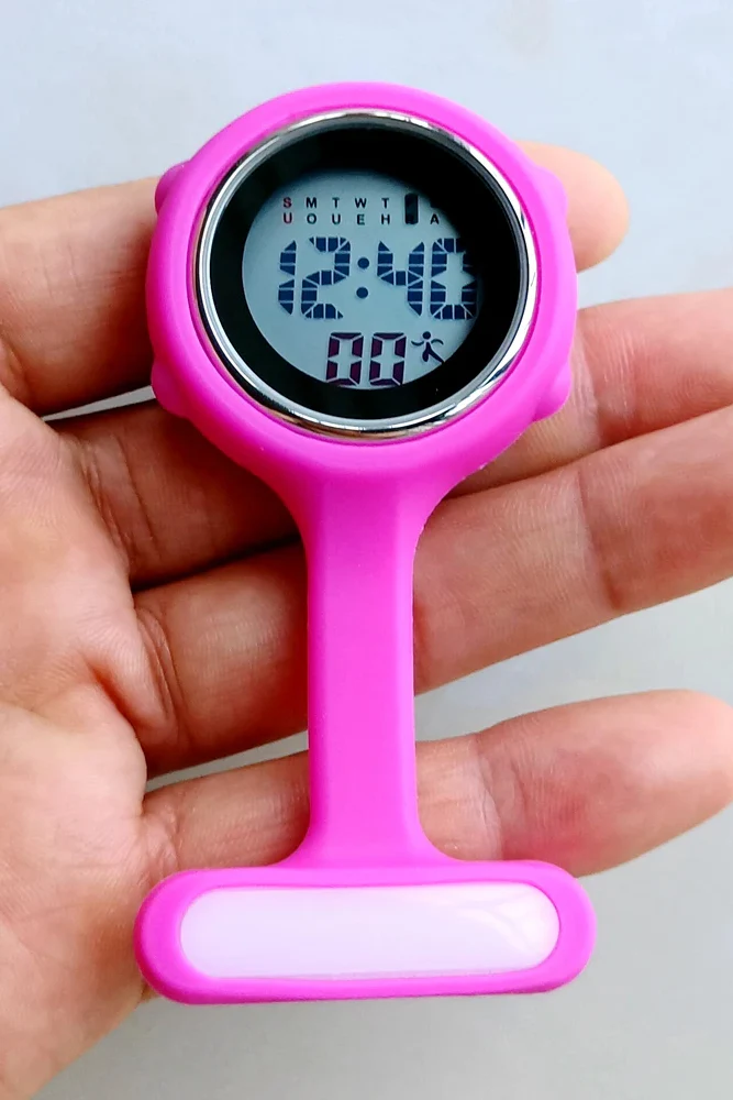Versatile Digital Silicone Nurses Fob Watch – 8 Fashion Colours