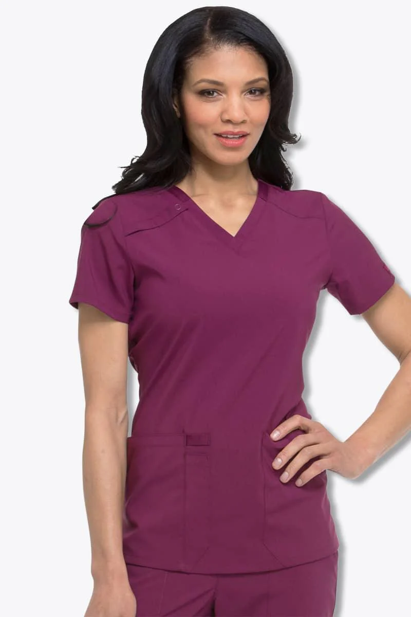 DK615 Dickies EDS Essentials Women's V-Neck Top - Image 10