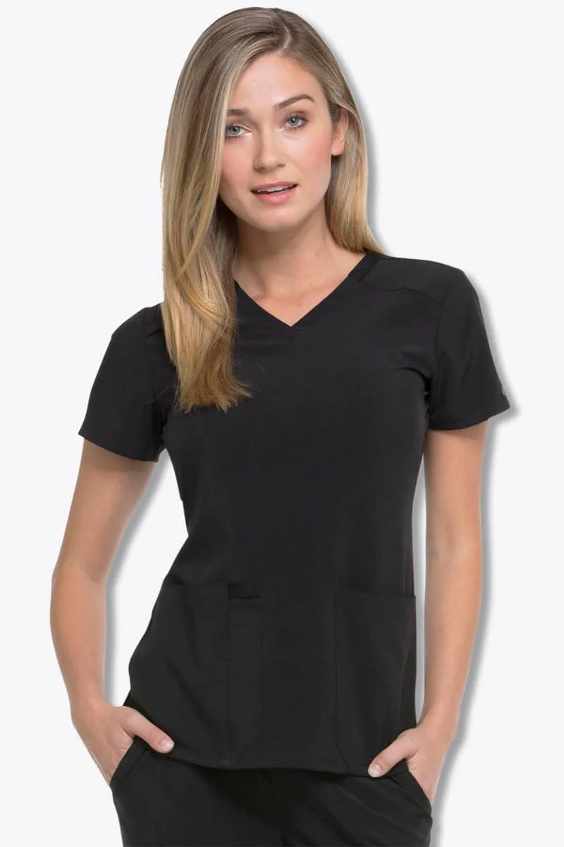 DK615 Dickies EDS Essentials Women's V-Neck Top - Image 4