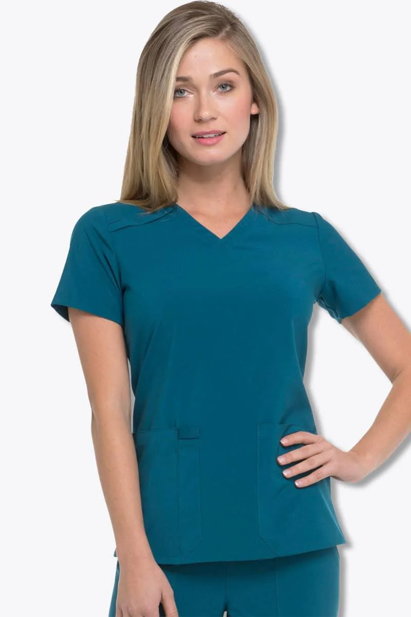 DK615 Dickies EDS Essentials Women's V-Neck Top - Image 5
