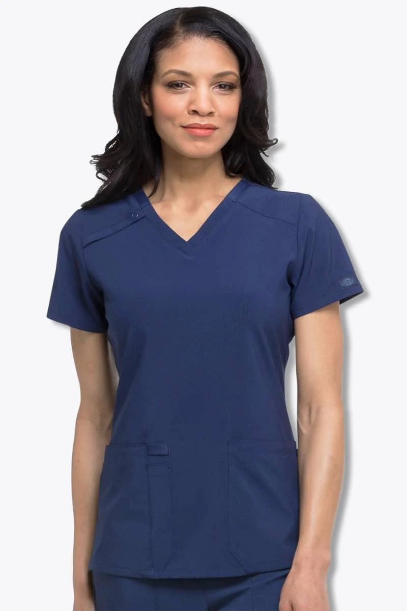 DK615 Dickies EDS Essentials Women's V-Neck Top - Image 7