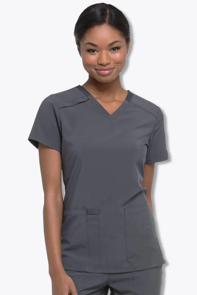 DK615 Dickies EDS Essentials Women's V-Neck Top - Image 8