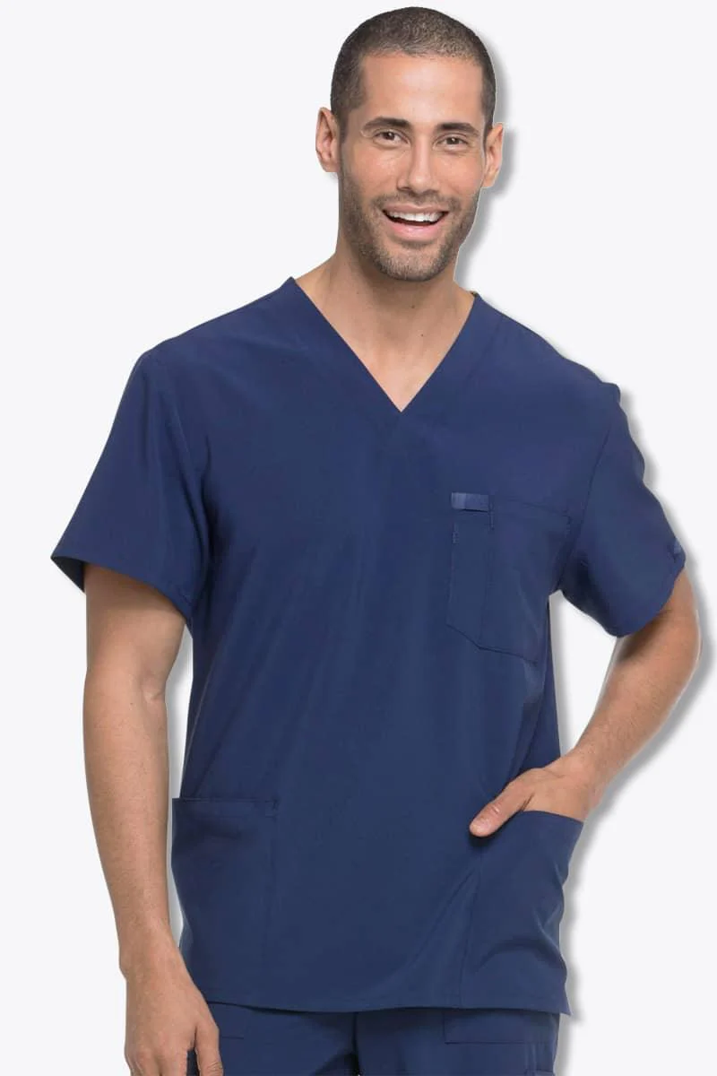 DK645 Dickies EDS Essentials Men's V-Neck Top - Image 3