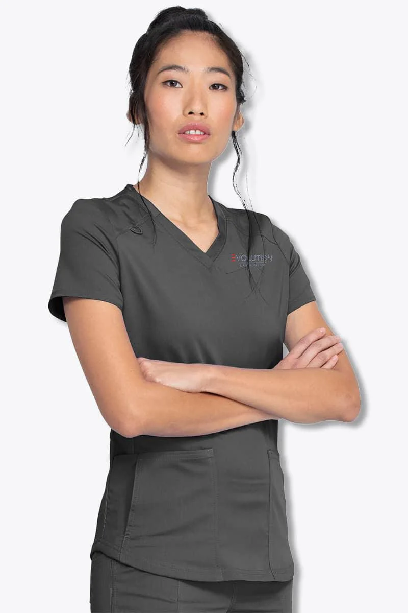 DK875 Evolution Laser Dickies Balance Women's V-Neck Top