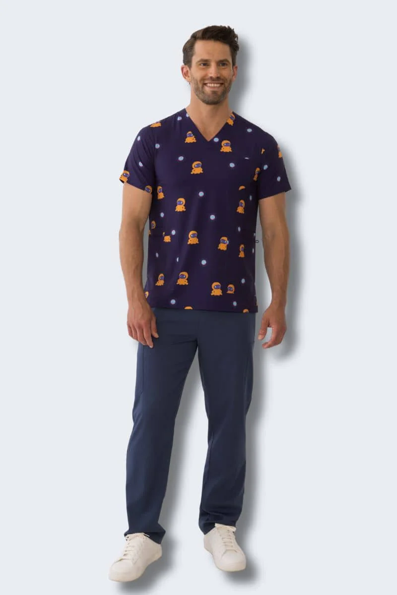 Blip Print Scrub Top – Navy | Hospitals United for Sick Kids - Image 4