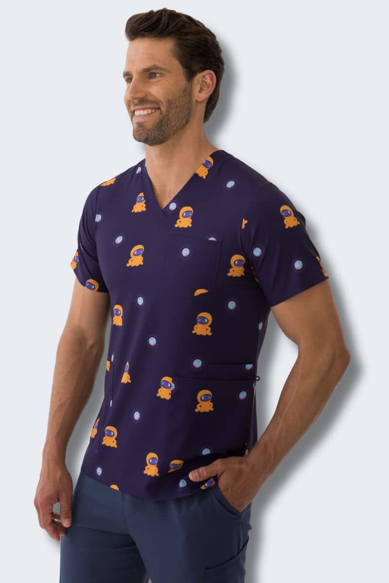 Blip Print Scrub Top – Navy | Hospitals United for Sick Kids - Image 5
