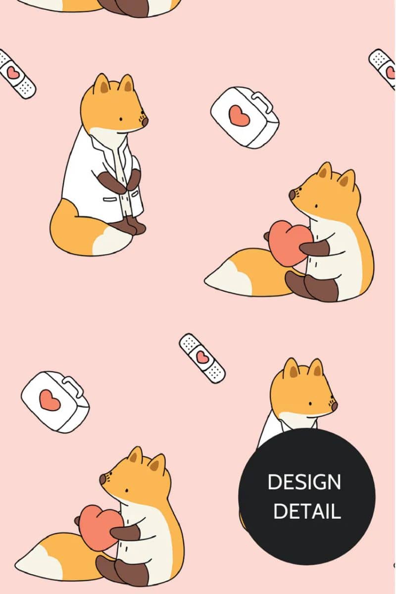 SC040 Dr. Woof x Jang&Fox Little Fox Scrub Cap - Image 2