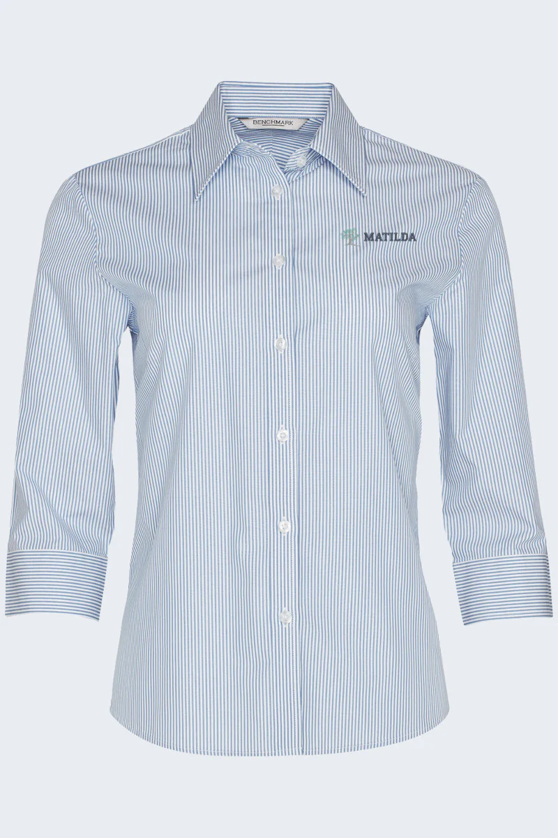 M8233 MATILDA Benchmark Women's Balance Stripe 3/4 Sleeve Shirt