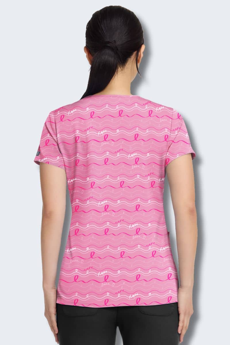 MC8564 Med Couture In the Loop Women's Print Scrub Top - Image 3