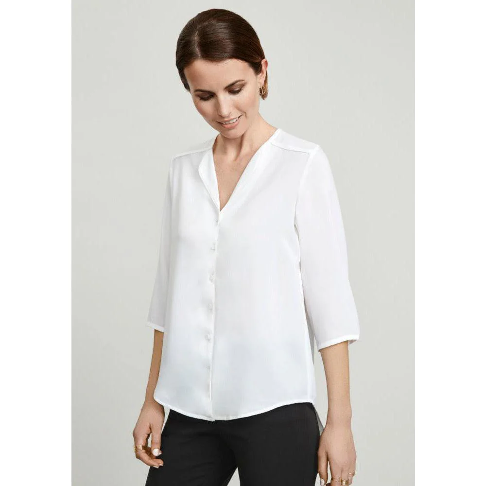 S015LT Biz Collection Lily Ladies Longline Blouse - Image 2