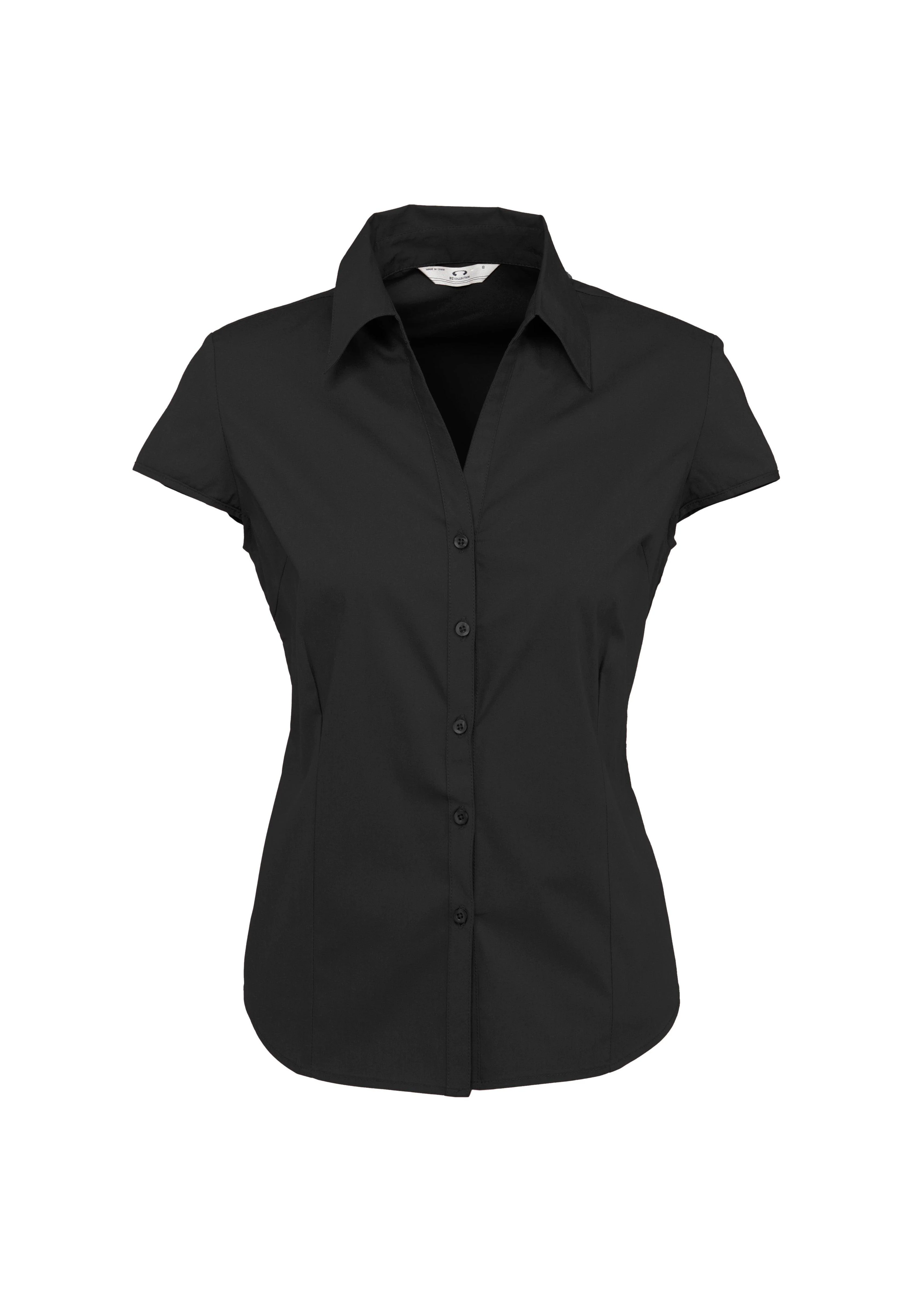 S119LN Biz Collection Ladies Metro Cap Sleeve Shirt - Image 4