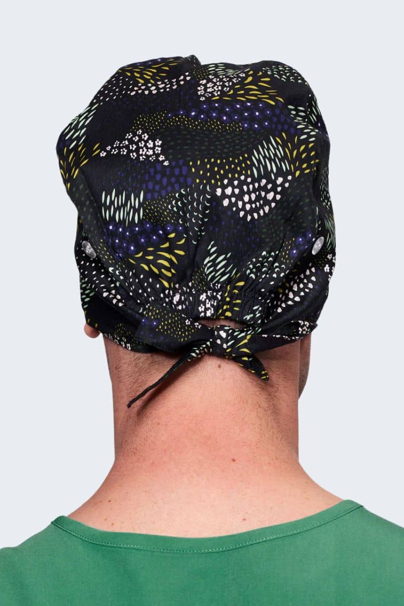 SC104 Dr. Woof Spring Meadow Patterned Scrub Cap - Image 4
