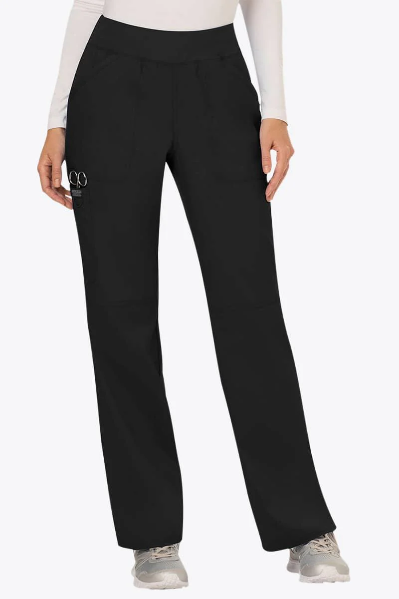 WW110 Cherokee Revolution Women's Mid Rise Straight Leg Pull-on Pant - Image 3