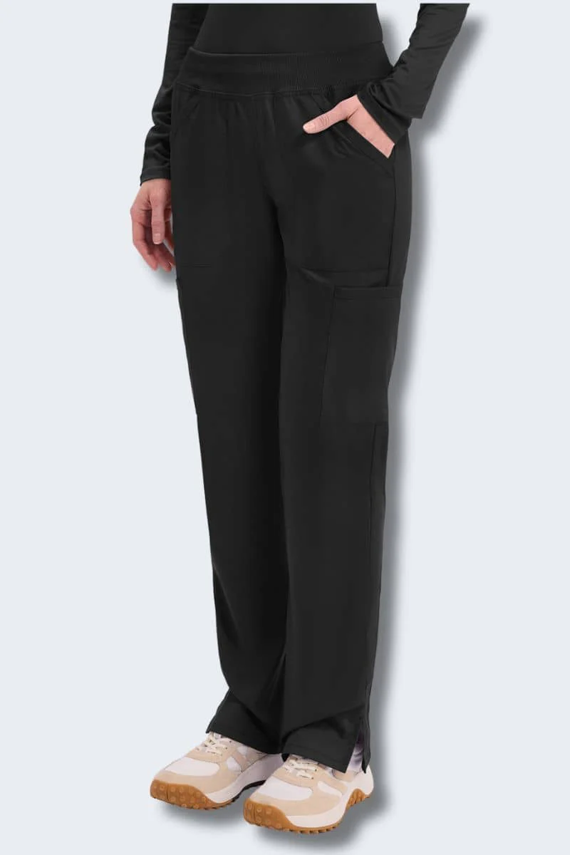 WW170 Cherokee Professionals Women's Mid Rise Straight Leg Cargo Pant - Image 3