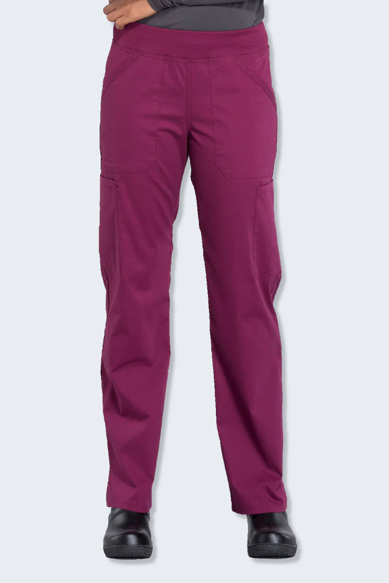 WW170T Cherokee Professionals Women's Tall Mid Rise Straight Leg Cargo Pant - Image 3
