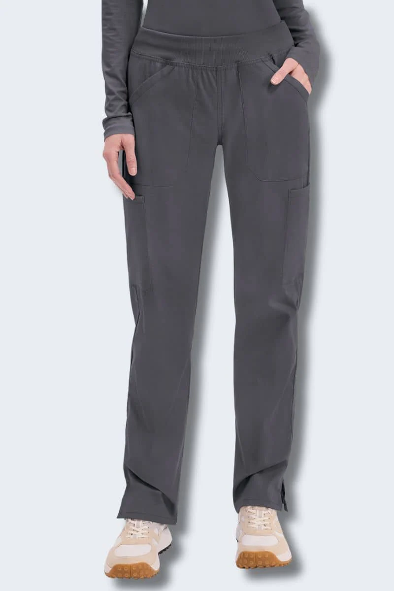 WW170T Cherokee Professionals Women's Tall Mid Rise Straight Leg Cargo Pant - Image 6
