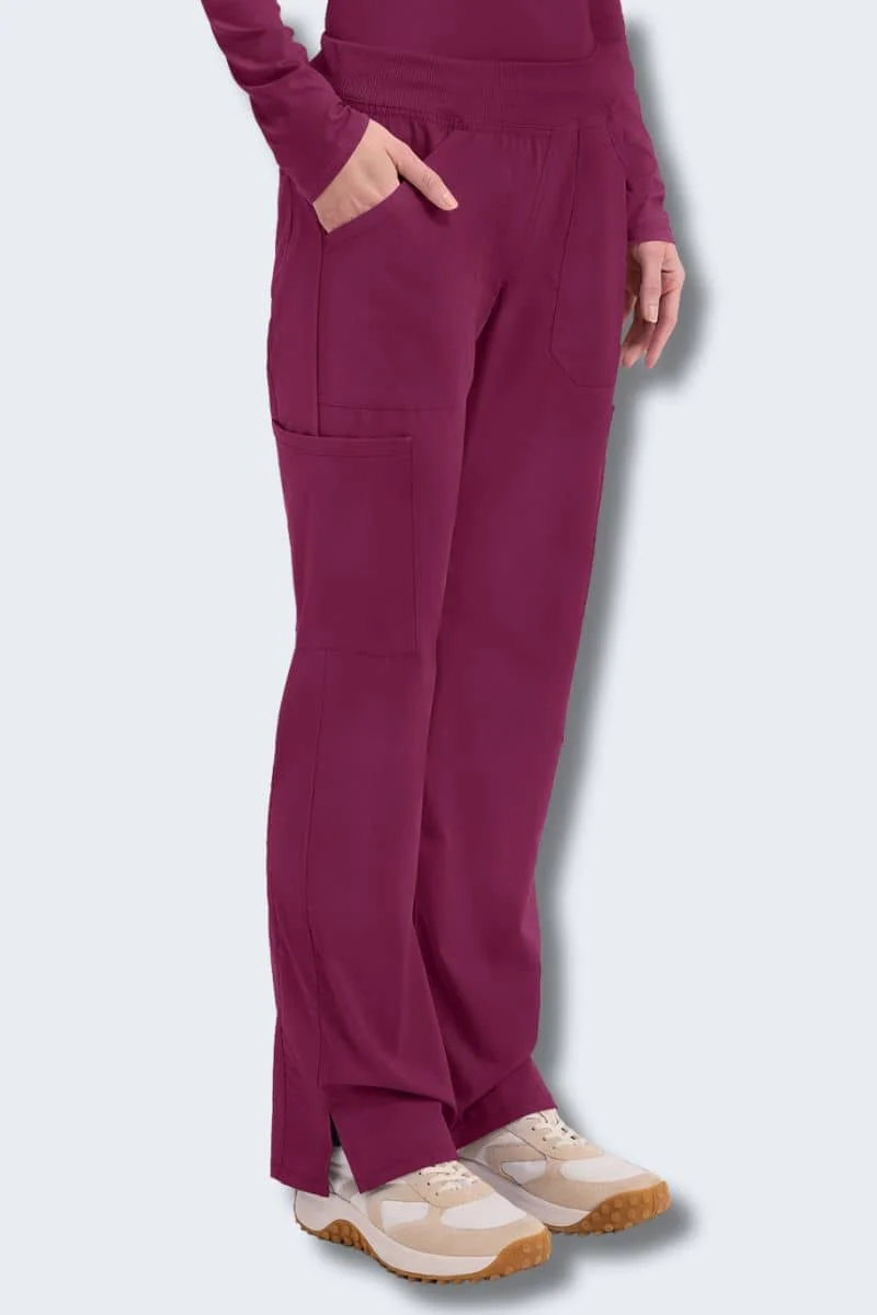 WW170T Cherokee Professionals Women's Tall Mid Rise Straight Leg Cargo Pant - Image 7