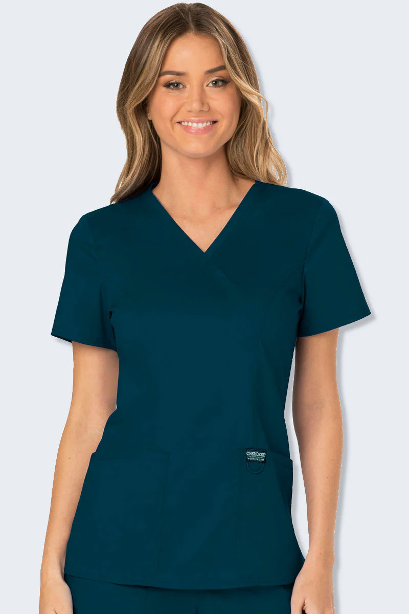 WW610 Cherokee Revolution Women's Mock Wrap Top - Image 8