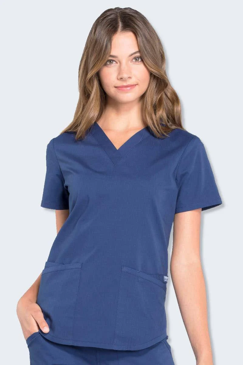 WW665 Cherokee Professionals Women's V-Neck Top - Image 3